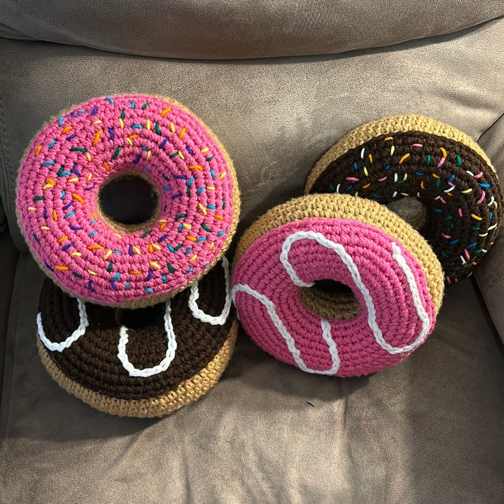 Crochet Donut Pillow Decor/Toy